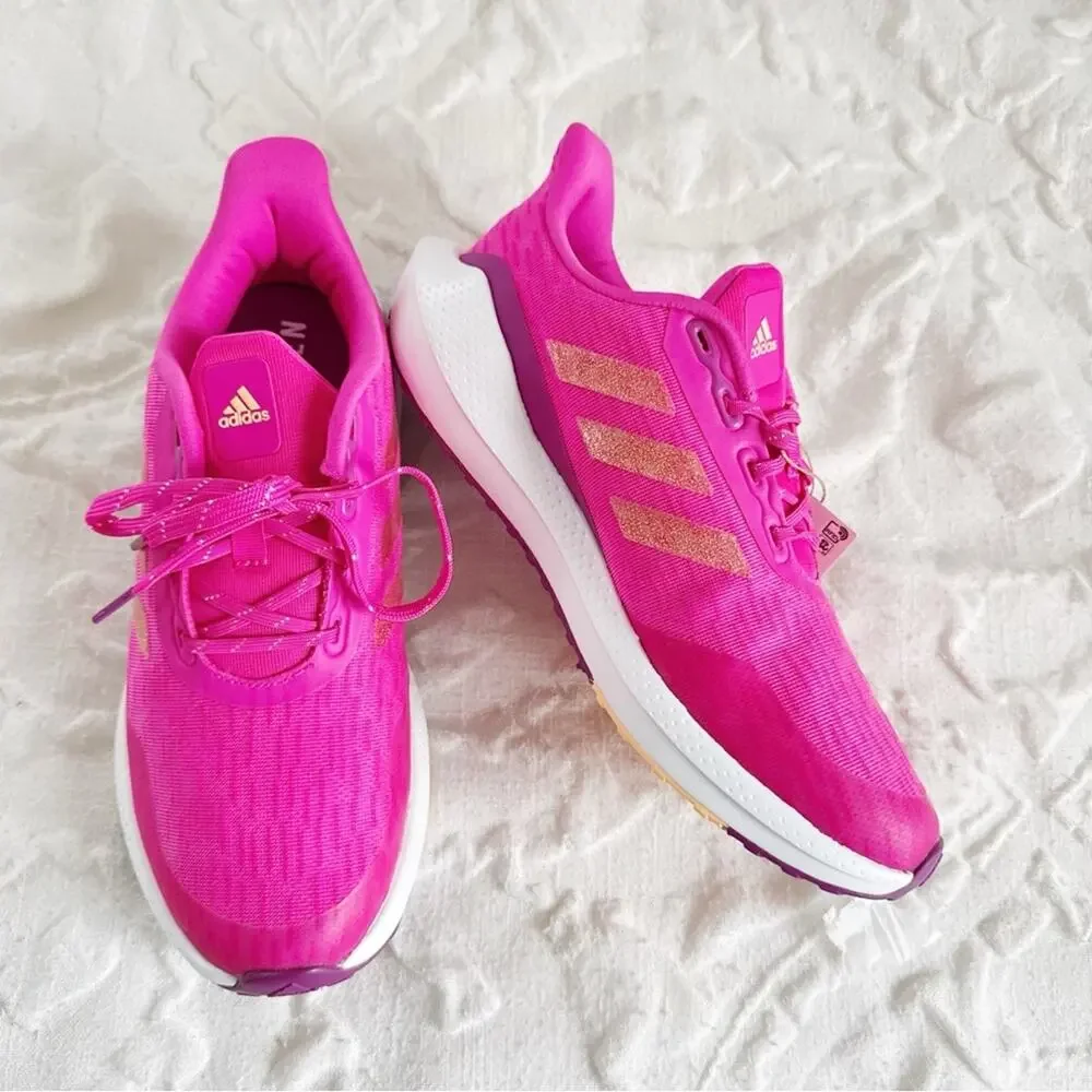 adidas Girl's EQ21 Run (Big Kid) Shock Pink/Acid Orange/Sonic Fuchsia 6